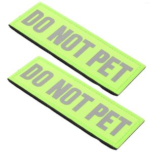 Collares para perros 2 piezas Parches de servicio para mochilas Arnés Camisetas sin mangas Adhesivo Nylon No mascota