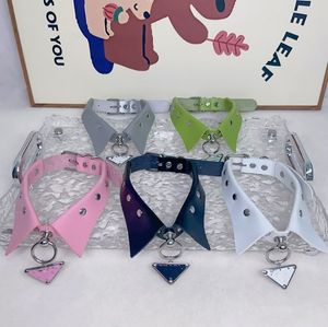 Colliers de chien Designer Pet Harness Triangle Tiles Carrier Dog Carrier Designer Laish Leashes For Park