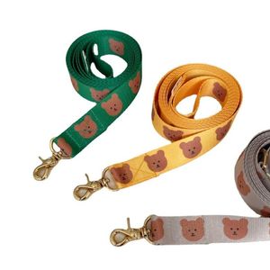 Collares para perros correas para perros de compañía cadena de tracción cuerda para oso lindo suave duradero puede colgar la correa de la bolsa para caminar RunningDog