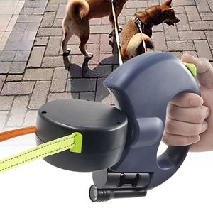 Collares para perros Correas Correa retráctil con mango antideslizante Tecnología duradera a prueba de óxido Mejorar la tecnología de retracción Leas para viajes al aire libre GQ