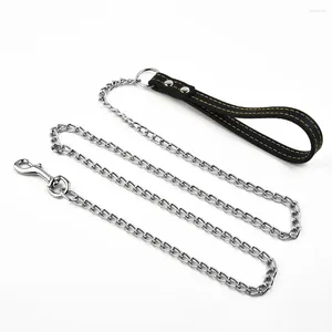 Collares de collares de metal plomo con arnés de cuero estilo mango de estilo fuerte entrenamiento de seguridad de seguridad al aire libre