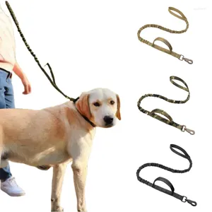 Collares de perros correa táctica militar de liberación rápida ajustable cables elásticos de la cuerda duradera con 2 mango de control para perros medianos y pequeños
