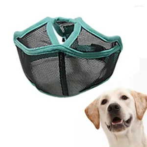 Collares de perros bozales de cachorros cubierta bucal para cesta de mascotas transpirable anti-mordido machacas de malla ajustable pequeña