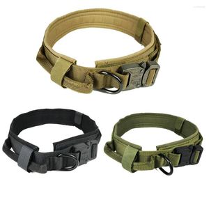 Colliers pour chiens Matériel à dégagement rapide Collier tactique Structure anti-cou Nylon Anneau de bonne qualité Feu militaire