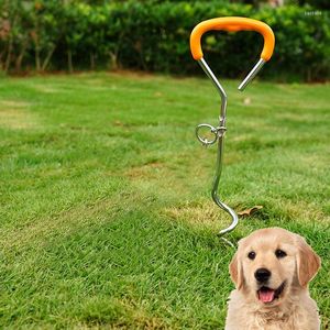 Collares para perros, alambre de acero, pila fija, ancla portátil, correa para perros, cuerda de tracción duradera para mascotas, tornillo de Metal, suministros para clavos