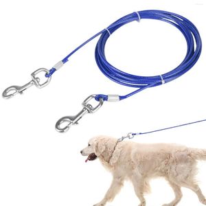 Collares para perros Cable de amarre de 3 metros de amarre para perros de hasta 100 libras Correa de 3 m Camping Patio trasero Actividades al aire libre