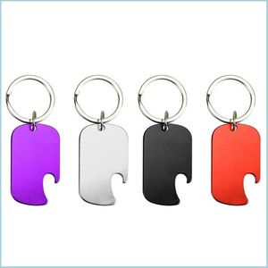 Dog Tag Id Card Alliage d'aluminium Tag Opener Military Pet Doggy Id Tags Portable Small Beer Bottle Opens Drop Delivery Home Garden Sup Dhbiw