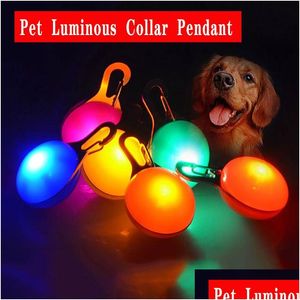 Dog Tag ID Card LED Clip-On Pet Safety Light Pendentif lumineux Fournitures de voyage en plein air Vente en gros Drop Livraison Maison Jardin Dhgkh