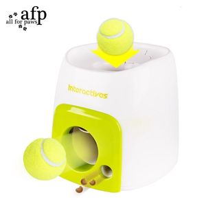 Juguetes para perros Masticables Dispensador interactivo de comida para gatos Pet Tennis Ball Things For s Reward Machine Slow Among Feeder Toy 221122