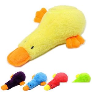 Jouets pour chiens à mâcher P Pet Squeaky jouet mignon canard en peluche chiot à mâcher pour petits chiens moyens en gros H15 Drop livraison maison jardin Supplie Otdtg