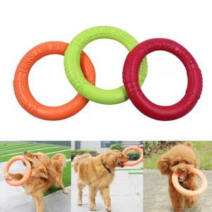 Juguetes para perros, tirador de anillo de entrenamiento interactivo EVA resistente para perros, discos voladores para mascotas, anillos de mordida de juguete