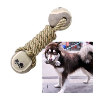 Jouets pour chien pour l'ennui corde à mâcher jouet dents nettoyage indestructible anniversaire haltère tennis