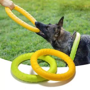 Toys Toys Pet Flying Disk Training Ring Puller Antibite Floating Interactive Supplies Aggressive Chewing 240328
