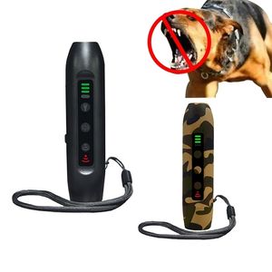 Adiestramiento de perros Obediencia Repelente de mascotas Antiladridos Detener ladridos Dispositivo Entrenador LED ultrasónico con linterna de 3W Repelente 221007
