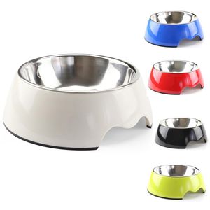 Chiens Chats Bols Amovibles En Acier Inoxydable Antidérapant Rond Mélamine Stand Nourriture Bol D'eau Pour Petits Moyens Grands Chiens Y200917237o