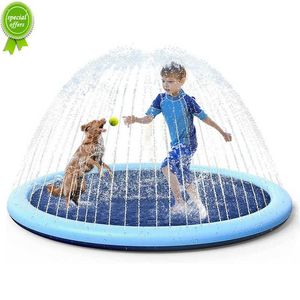 Chiens jouent tapis de refroidissement baignoire pour chiens pour chiens tapis d'arrosage pour animaux de compagnie piscine gonflable tapis de pulvérisation d'eau tapis baignoire été Cool