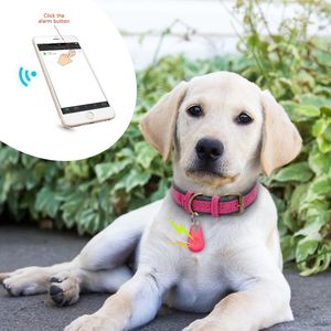 Suministros para perros 5 colores Pet Dog Cat Smart GPS Tracker Mini Anti-Lost impermeable Bluetooth Locator Tracer para niños Car Wallet Key Collar Accesorios E01