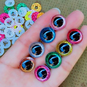 Accessoires de poupée 20pcs Yeux de sécurité à paillettes en plastique 3D pour jouets au crochet Amigurumi Diy Mix Bulk Mixed Sizes Toy Making 10121416182022mm 230322