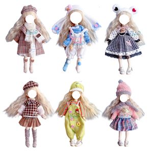 Doll Accessories Dress Jk Uniform Clothes for 30 cm 16 Bjd DIY Up Clothing s Skirt Fashion Casual Suit Socks Toy 230322