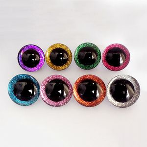 Doll Bodies Parts 20pcs Clear 3D Glitter Plastic Safty Eyes For Crochet Toys Crafts Making Animal Baby Safe Eye 101214161820253035mm 230329