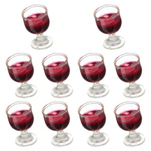 Accessoires de maison de poupée 10 pcs en verre de poupée mini mini verres de champagne décor artisanat miniature tasse de cocktail pvc miniatures décoratives 230812