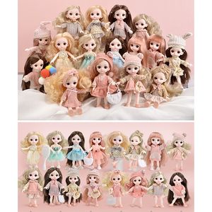 Muñecas 13 articuladas móviles BJD 16cm 112 casa de juegos ojos 3D vestir juguetes de plástico DIY para niñas niños moda regalo de cumpleaños 230608