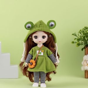 Muñecas 16 cm Bjd Dolls 112 Mini Bjd Toys 13 Joint Moveable Cute Pouting Doll Fashion Princess DIY Dress Up Toys para niñas Regalo de cumpleaños 230823