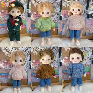 Muñecas Muñeca BJD de moda de 16cm para niñas y niños, suéter de algodón de invierno 1/8, juguetes con caras Kawaii hermosas, muñecas para niños, regalo de cumpleaños y Navidad