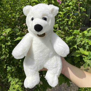 Poupées 30 cm mignon ours blanc poupée en peluche câlin enfants cadeau d'anniversaire oreiller Teddy maison salon chambre L230522 livraison directe jouet Dhugd