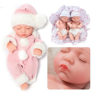 Muñecas 30 cm Reborn Baby Realistic Toys Girl Real Lifelike Full Body Silicone Doll Regalos de Navidad 231026