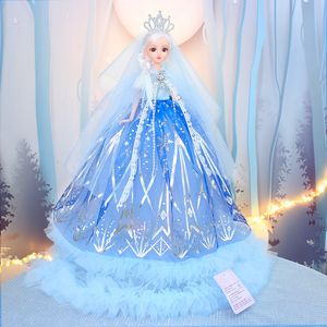 Muñecas 50 cm moda hermoso vestido de novia dulce princesa figura de acción articulada conjunto de disfraces de fiesta niñas regalos juguetes 230303