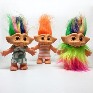 Poupées 8 styles Anime Action Figure cheveux colorés Kawaii membres de la famille Troll poupée magique jouets pour enfants nostalgiques adultes 230210