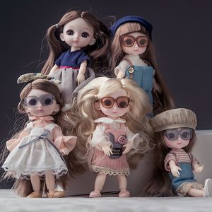 Muñecas muñecas 13 muebles articulados 112 16cm bjd para niñas 3D ojo de vista de ojo a moda juguetes de plástico encantador regalo de cumpleaños de alta calidad 230811