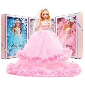 Poupées fille jouets poupée simulation enfants bjd habiller cadeaux de noël dessins animés mignons mariage princesse 220912