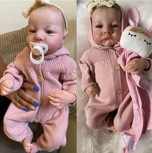 Dolls NPK 19inch Already Painted Finished Reborn Baby Doll Levi Awake Sleeping born Baby Doll 3D Skin Visible Veins 230925