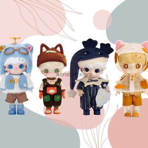 Muñecas Original DIMOO Bears Pilot Mobile Doll BJD Doll POPMART Bubble Mart Forest Little Fox Anime Periférico Artesanía Regalo de Navidad L2402