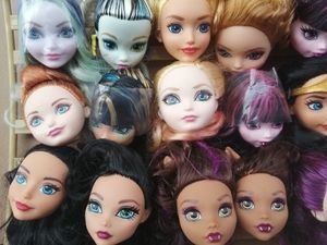 Dolls Rare Collection Makeup Monsters High School Ever After High Doll Head Girl Vesting Diy Toy Parts Children Christmas Gift Favor 230427