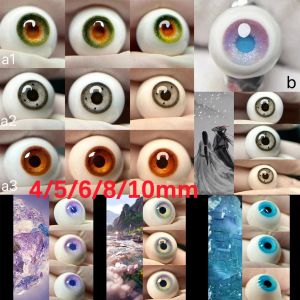 Poupées petits yeux colorés pour les yeux de poupée bjd résine 4/5/6/8/10 mm bricolage accessoires de poupée à la main