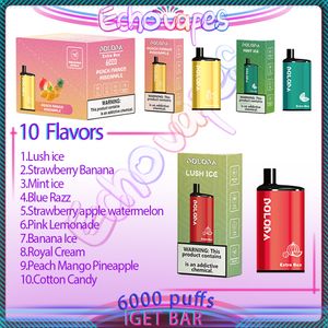 DOLODA EXTRA BOX 6000 Puff Jetable Vape Pen 650mAh Batterie rechargeable 12ml capsules pré-remplies E Cigarettes 10 Saveurs Puffs 6K 2% 5% Force