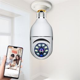 Cámaras domo 360 grados Camara Bombilla Panorámica Visión nocturna Audio bidireccional Seguridad en el hogar Video Vigilancia Fisheye Lámpara Wifi Cámara IP 221103