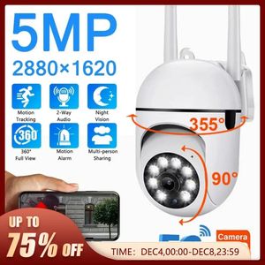 Caméras dôme 5MP 5G WiFi caméras de Surveillance caméra IP HD 1080P IR couleur Vision nocturne Protection de sécurité mouvement CCTV caméra extérieure 231208