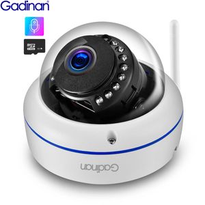 Caméras dôme Gadinan H.265X 5MP 3MP WiFi caméra dôme en métal Mini sécurité sans fil Audio extérieur étanche 1080P caméra IP avec emplacement pour carte SD 231208