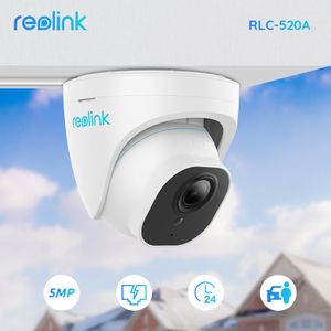 Dome Cameras Reolink PoE IP Camera 5MP Super HD Night Vision Smart PersonVehicle Detection Outdoor Dome Home Video Surveillance RLC-520A 221025