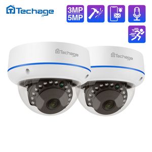 Dome Cameras Techage H.265 1080P 3MP 4MP 5MP Indoor Dome 48V POE IP Camera Audio VandalProof IPC P2P Video CCTV Security Surveillance 221025
