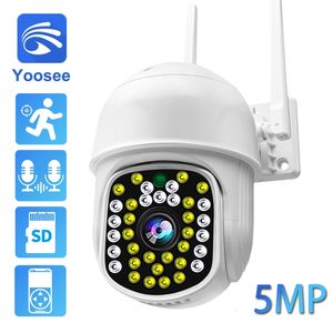 Dome Cameras Yoosee 1080P 2MP 5MP WiFi PTZ Camera Outdoor Waterproof Wireless CCTV Security Camera Humanoid Automatic Tracking Night Vision 221025