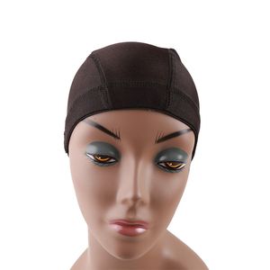 Gorro de peluca tipo cúpula, gorros ajustables de malla para hacer pelucas y peines, negro, Beige, tamaño libre Flexible