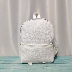 Mochilas escolares DOMIL Seersucker, mochila clásica de algodón a rayas blancas, mochilas personalizadas GA Warehosue Soft Girl para niña DOM106031