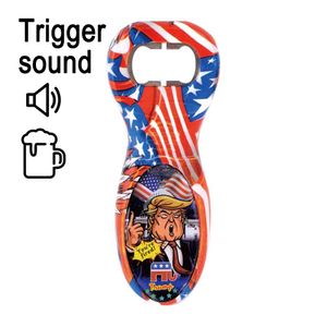 Donald Trum Pnew Exotic Toys Bandera americana Abridor de botellas Frases parlantes Sonido Novedad Diversión CA Regalo para hombres