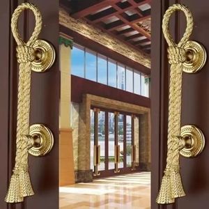 Cerraduras de puerta Manijas de puerta de estilo chino para puertas interiores puerta de granero Puerta de madera el KTV Diseño Bronce Dorado 231021