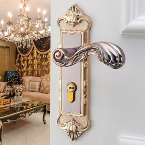 Serrures de porte Serrure de porte intérieure dorée avec accessoires de quincaillerie clés sécurité et antivol serrure de porte en bois de chambre moderne 230508
